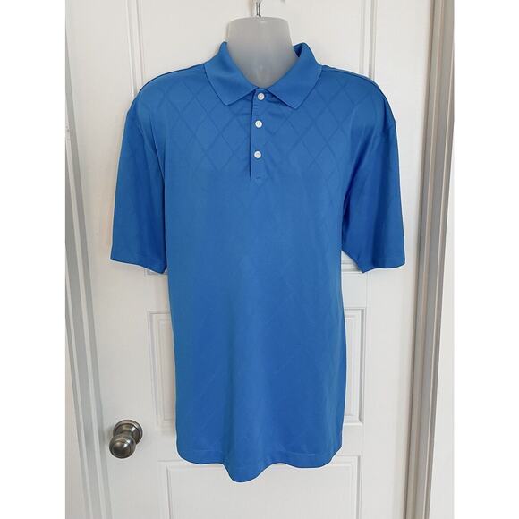 Nike Golf Polo Shirt Size XL Bright Blue Dri-Fit Short Sleeve Collared - Picture 1 of 8